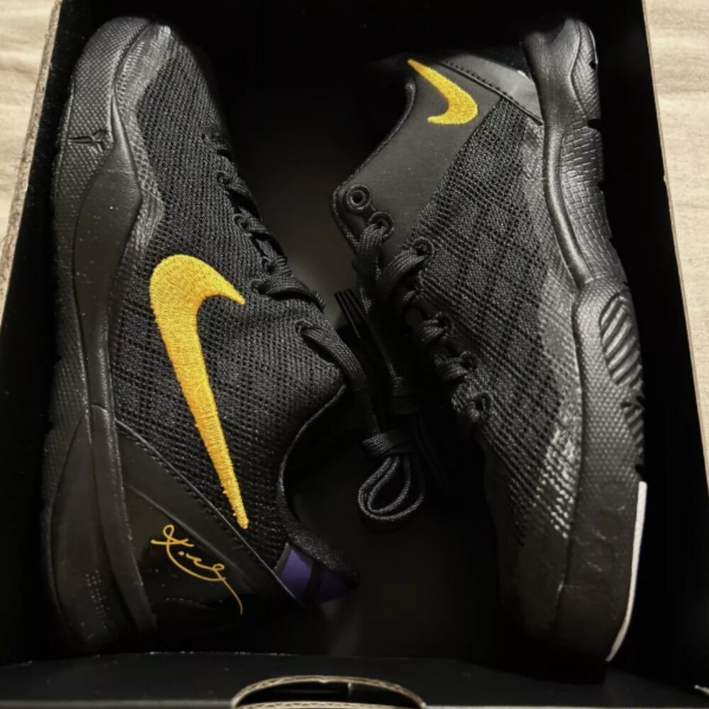 Nike Kobe 8 VIII (PS) Black Gold White FN0267-002 "MULTIPLE SIZE"